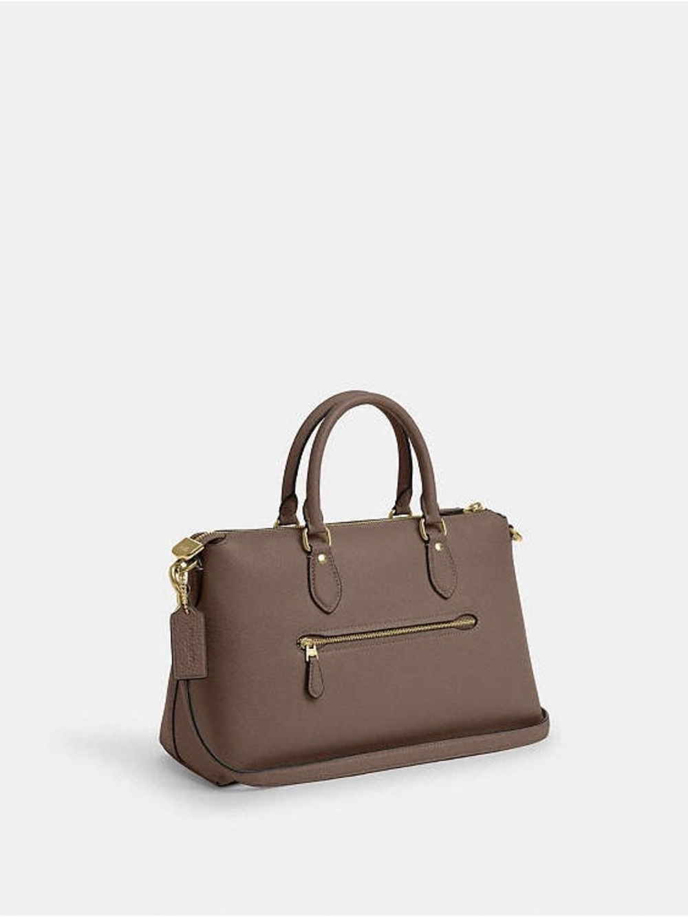 COACH Georgia Taupe Leather Satchel - Picture 2 of 14